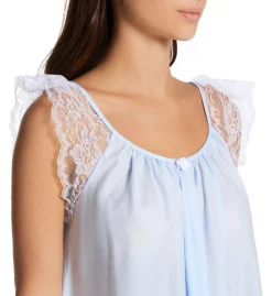 Amanda Rich Short Sleeve With Lace Trim Cotton Gown 106-80 -Freya Fashion Shop amanda rich amri01 106 80 cs1