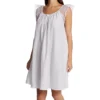 Amanda Rich Short Sleeve With Lace Trim Cotton Gown 106-80