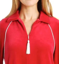 Amanda Rich Velour Zip Front Robe 607-37 -Freya Fashion Shop amanda rich amri01 607 37 cs1