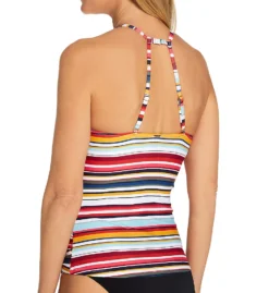 Anne Cole Boardwalk Stripe High Neck Tankini Swim Top 21MT20B -Freya Fashion Shop anne cole anne01 21mt20b bs
