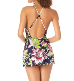 Anne Cole Tropical Bloom Surplice Maillot Swim Dress MD61061 -Freya Fashion Shop anne cole anne01 md61061 bs