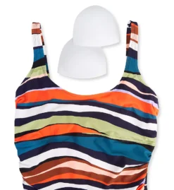 Anne Cole Sandy Waves Scoop Neck Bra Back One Piece Swimsuit MO05385 -Freya Fashion Shop anne cole anne01 mo05385 cs6