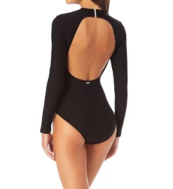 Anne Cole Think Outside The Sun Long Sleeve One-Pc Swimsuit MO08301 -Freya Fashion Shop anne cole anne01 mo08301 bs