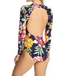 Anne Cole Tropical Bloom Long Sleeve One Piece Swimsuit MO08361 -Freya Fashion Shop anne cole anne01 mo08361 bs