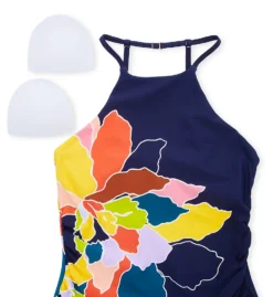 Anne Cole Petal Party High Neck Tankini Swim Top MT20650 -Freya Fashion Shop anne cole anne01 mt20650 cs6