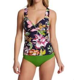 Anne Cole Tropical Bloom Twist Front Tankini Swim Top MT22961 -Freya Fashion Shop anne cole anne01 mt22961 cs1