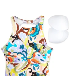 Anne Cole Kashmir Paisley High Neck Tankini Swim Top MT2461 -Freya Fashion Shop anne cole anne01 mt2461 cs6