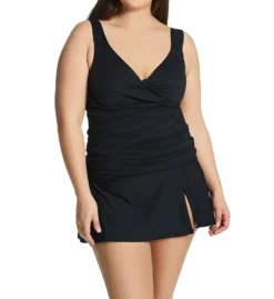 Anne Cole Plus Size Live In Color Side Slit Swim Skirt PB41301 -Freya Fashion Shop anne cole anne01 pb41301 cs3