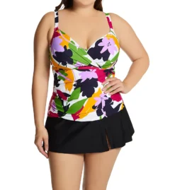 Anne Cole Plus Size Live In Color Side Slit Swim Skirt PB41301 -Freya Fashion Shop anne cole anne01 pb41301 cs5