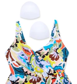 Anne Cole Plus Size Kashmir Paisley Surplice 1 Pc Swim Dress PD6106 -Freya Fashion Shop anne cole anne01 pd6106 cs6