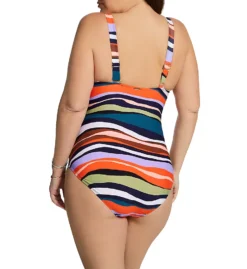 Anne Cole Plus Sandy Waves Asymmetric One Piece Swimsuit PO02785 -Freya Fashion Shop anne cole anne01 po02785 bs