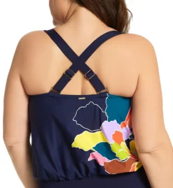 Anne Cole Plus Size Petal Party Strapless 1 Pc Swimsuit PO06150 -Freya Fashion Shop anne cole anne01 po06150 cs1