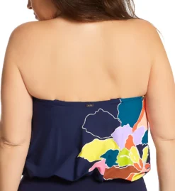 Anne Cole Plus Size Petal Party Strapless 1 Pc Swimsuit PO06150 -Freya Fashion Shop anne cole anne01 po06150 cs2