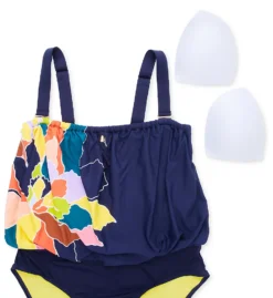 Anne Cole Plus Size Petal Party Strapless 1 Pc Swimsuit PO06150 -Freya Fashion Shop anne cole anne01 po06150 cs5