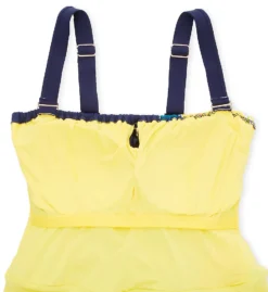 Anne Cole Plus Size Petal Party Strapless 1 Pc Swimsuit PO06150 -Freya Fashion Shop anne cole anne01 po06150 cs6