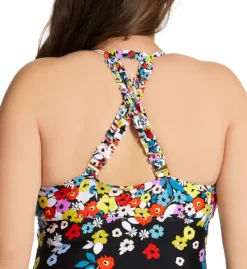 Anne Cole Plus Size Flower Field Keyhole High Neck Swimsuit PO06469 -Freya Fashion Shop anne cole anne01 po06469 cs1
