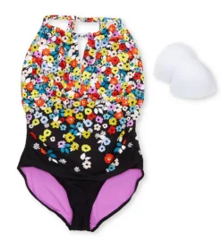 Anne Cole Plus Size Flower Field Keyhole High Neck Swimsuit PO06469 -Freya Fashion Shop anne cole anne01 po06469 cs6