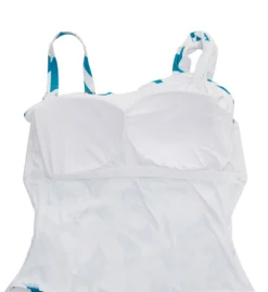 Anne Cole Plus Size Mari Botanical One Shoulder Swimsuit PO06666 -Freya Fashion Shop anne cole anne01 po06666 cs5