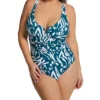 Anne Cole Plus Size Jungle Fever V-Wire One Piece Swimsuit PO07057 -Freya Fashion Shop anne cole anne01 po07057 gs