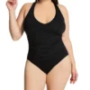 Anne Cole Plus Size Live In Color Shirred V-Neck Swimsuit PO09101 -Freya Fashion Shop anne cole anne01 po09101 gs