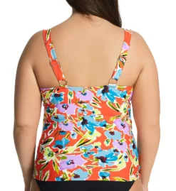 Anne Cole Plus Size Splash Garden Twist Tankini Swim Top PT20174 -Freya Fashion Shop anne cole anne01 pt20174 bs