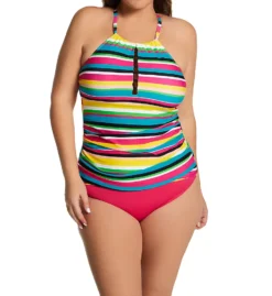Anne Cole Plus Size Lawn Chair High Neck Tankini Swim Top PT29584 -Freya Fashion Shop anne cole anne01 pt29584 cs2