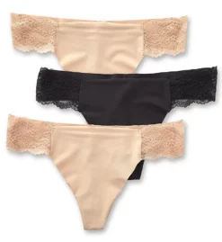 B.tempt'd By Wacoal B.bare Thong Panty - 3 Pack 970367 -Freya Fashion Shop b temptd by wacoal btmp01 970367 cs2
