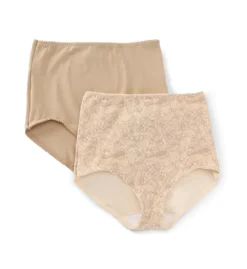 Bali Light Control Stretch Cotton Brief Panty - 2 Pack X037 -Freya Fashion Shop bali bal001 x037 cs1