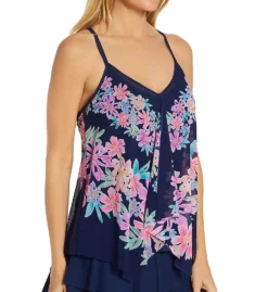 Beach House Fresh Take Kerry Mesh Layer Tankini Swim Top H54893