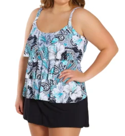 Beach House Woman Bohemian Bloom Jane Ruffle Tankini Swim Top HW11096 -Freya Fashion Shop beach house woman bhw01 hw11096 cs1