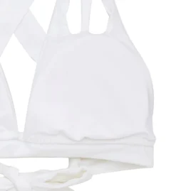 Becca Color Code Skylar White Halter Swim Top 633137 -Freya Fashion Shop becca bec01 633137 cs6