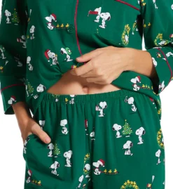 BedHead Pajamas Joyful Snoopy 3/4 Sleeve Cropped PJ Set 4723820 -Freya Fashion Shop bedhead pajamas behe01 4723820 cs2