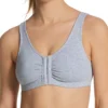 Bestform Comfort Cotton Blend Front Close Sports Bra 5006014