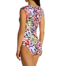 Bleu Rod Beattie Party Animal Cap Sleeve Mio One Piece Swimsuit A23206 -Freya Fashion Shop bleu rod beattie bleu01 a23206 bs