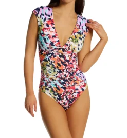 Bleu Rod Beattie Party Animal Cap Sleeve Mio One Piece Swimsuit A23206 -Freya Fashion Shop bleu rod beattie bleu01 a23206 fs