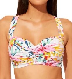 Bleu Rod Beattie Beachy Keen Shirred Underwire Bandeau Swim Top B21179D
