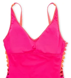 Bleu Rod Beattie Cool Breeze Lace Down OTS Mio One Piece Swimsuit B23249 -Freya Fashion Shop bleu rod beattie bleu01 b23249 cs6