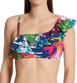 Bleu Rod Beattie On A Brighter Note Ruffle One Shoulder Swim Top BN22108 -Freya Fashion Shop bleu rod beattie bleu01 bn22108 fs
