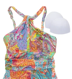 Bleu Rod Beattie Bohemian Paradise High Neck One Piece Swimsuit BP22787 -Freya Fashion Shop bleu rod beattie bleu01 bp22787 cs6