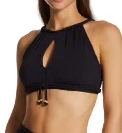 Bleu Rod Beattie Glam Stand Braided Crop Swim Top GS22303