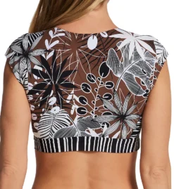 Bleu Rod Beattie Bold Moves Front Cap Sleeve Crop Swim Top M23199 -Freya Fashion Shop bleu rod beattie bleu01 m23199 bs