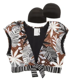 Bleu Rod Beattie Bold Moves Front Cap Sleeve Crop Swim Top M23199 -Freya Fashion Shop bleu rod beattie bleu01 m23199 cs5