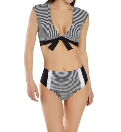 Bleu Rod Beattie Inside The Lines High Waist Swim Bottom N21906 -Freya Fashion Shop bleu rod beattie bleu01 n21906 cs2