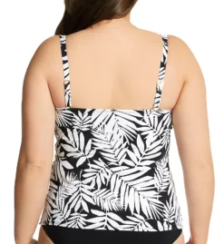Bleu Rod Beattie Plus Size Urban Oasis Tie Front Tankini Swim Top O22401X -Freya Fashion Shop bleu rod beattie bleu01 o22401x bs