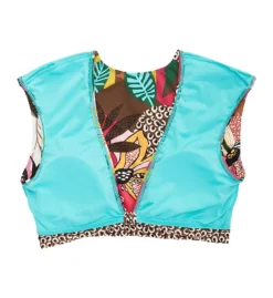 Bleu Rod Beattie Run Wild Tie Front Cap Sleeve Crop Swim Top RW22199 -Freya Fashion Shop bleu rod beattie bleu01 rw22199 cs5