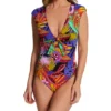 Bleu Rod Beattie Night Safari Cap Sleeve Mio One Piece Swimsuit S23767 -Freya Fashion Shop bleu rod beattie bleu01 s23767 gs