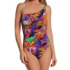 Bleu Rod Beattie Night Safari One Shoulder Mio One Piece Swimsuit S23785 -Freya Fashion Shop bleu rod beattie bleu01 s23785 gs