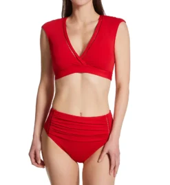 Bleu Rod Beattie Behind The Seams High Waist Shirred Swim Bottom SM22928 -Freya Fashion Shop bleu rod beattie bleu01 sm22928 cs1