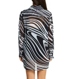 Bleu Rod Beattie New Wave Chiffon Shirt Coverup W23837 -Freya Fashion Shop bleu rod beattie bleu01 w23837 bs