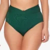 Bleu Rod Beattie Walk The Line High Waist Cross Band Swim Bottom WL22930